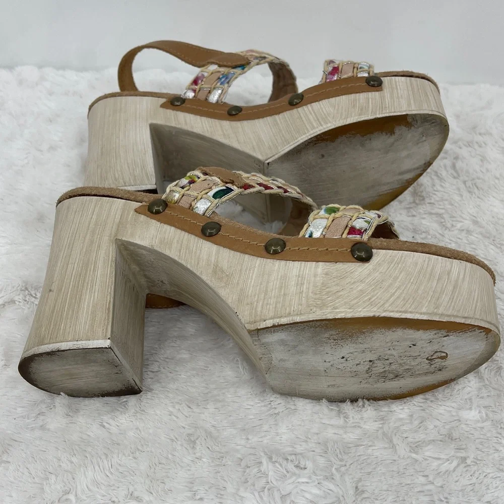 SBICCA Chic Colorful Woven Platform Sandals VINTAGE COLLECTION WOMENS SIZE 6M